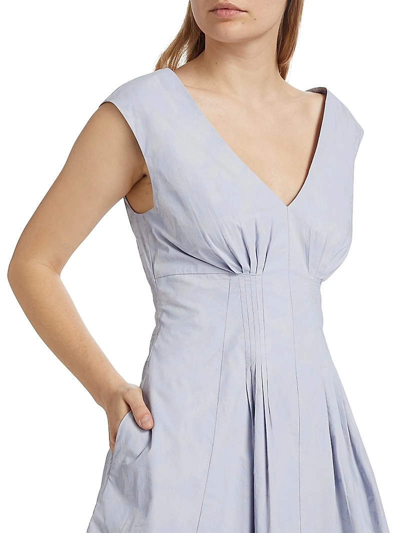 Concha Sleeveless V-Neck Minidress