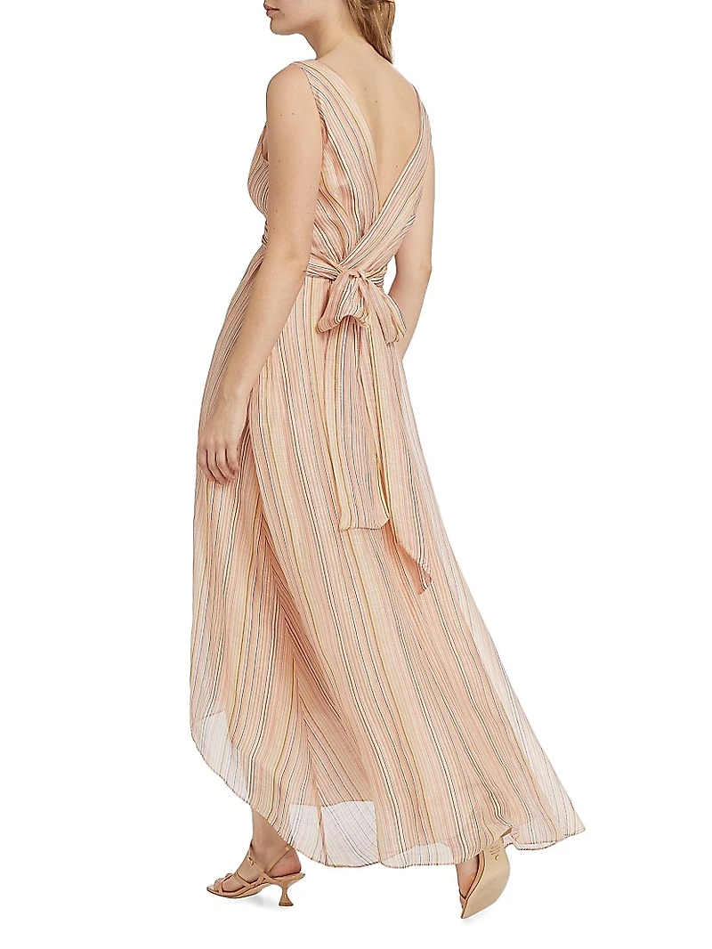 Anna V-Neck Sleeveless Midi-Dress