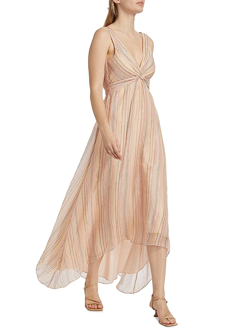 Anna V-Neck Sleeveless Midi-Dress