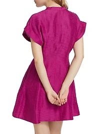 Christina Short-Sleeve Minidress