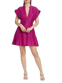 Christina Short-Sleeve Minidress