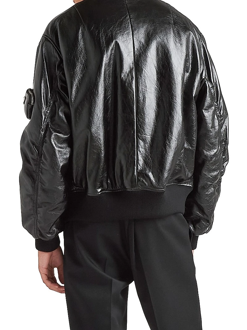 Nappa Leather Bomber Jacket