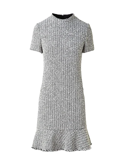Tweed Flounce Minidress