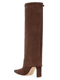 Wally 90MM Suede Foldover Boots