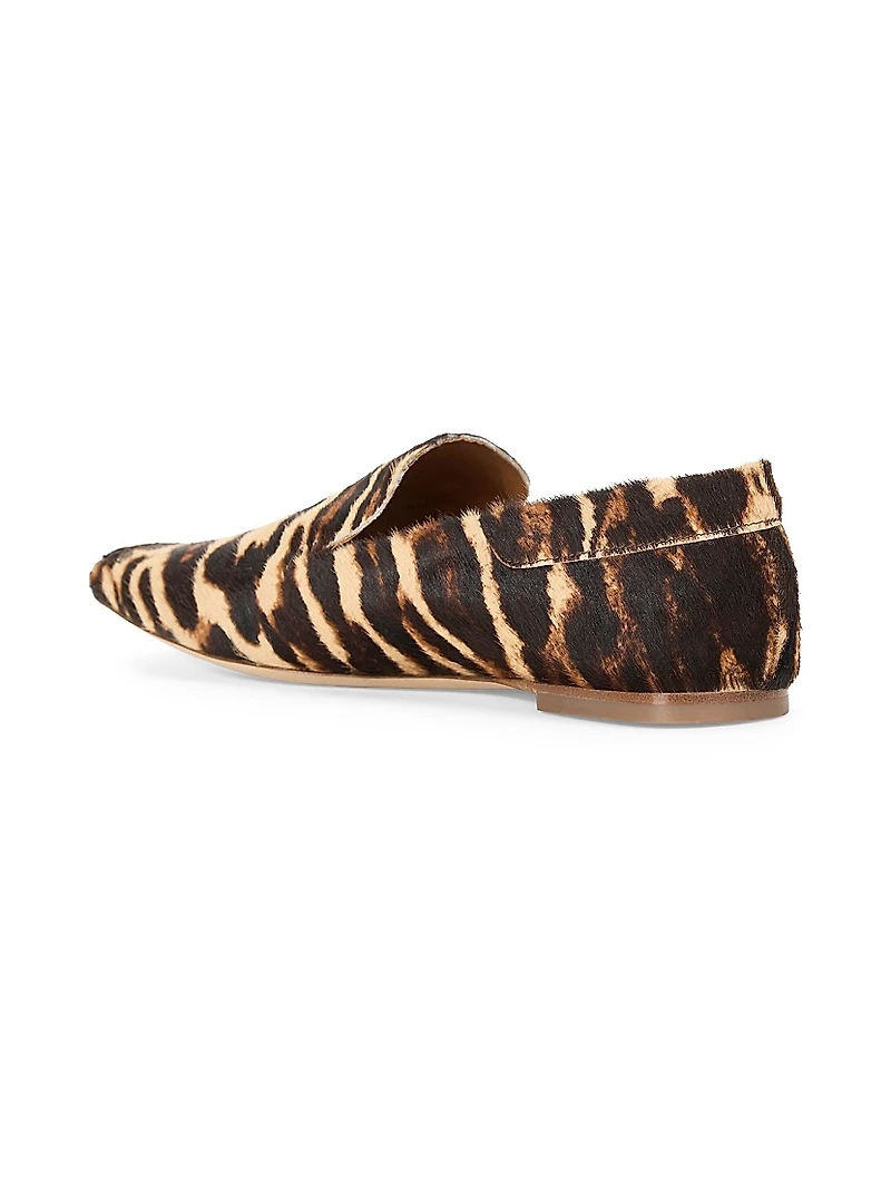 Becks Leopard Calf Hair Loafers
