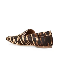 Becks Leopard Calf Hair Loafers