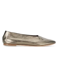 Alba Metallic Leather Ballet Flats