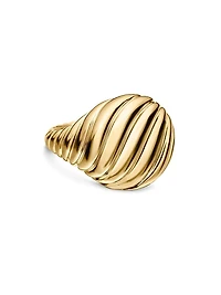 Sculpted Cable Pinky Ring 18K Yellow Gold