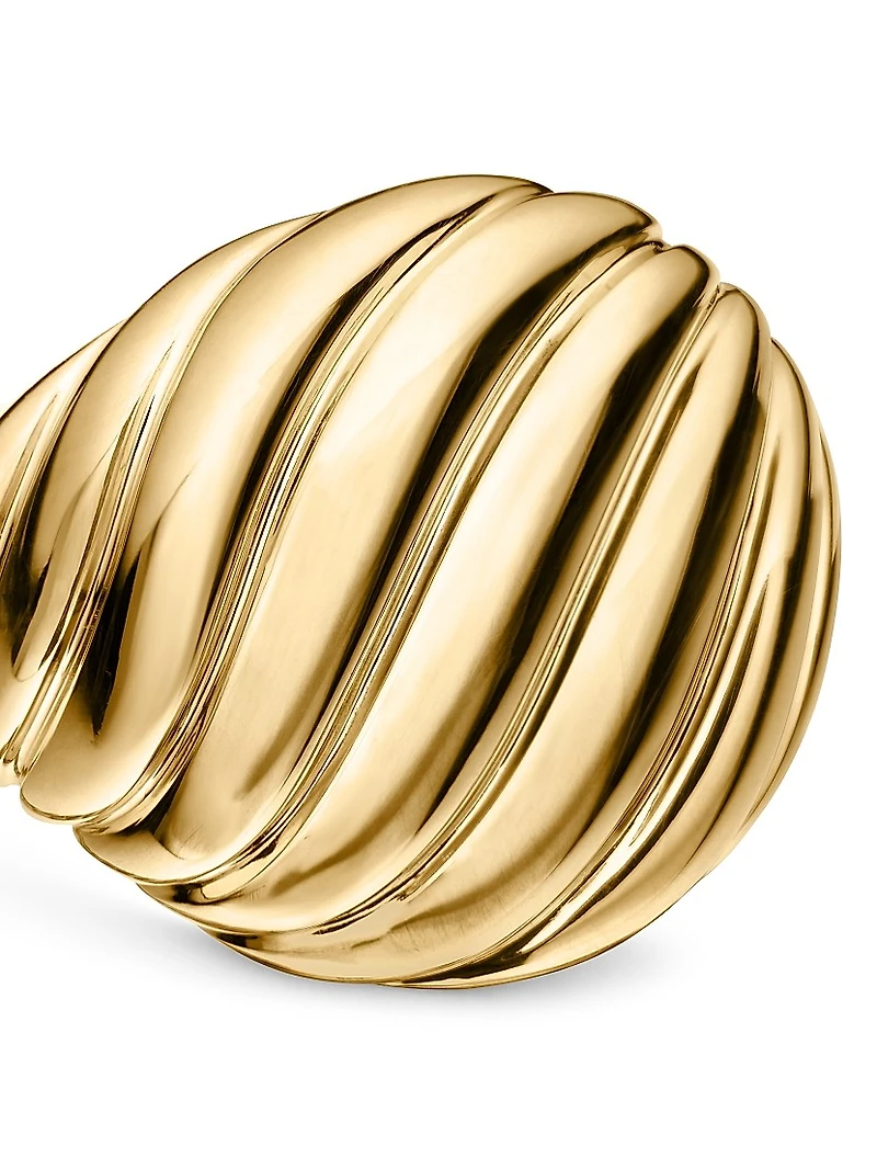 Sculpted Cable Pinky Ring 18K Yellow Gold
