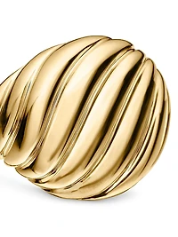Sculpted Cable Pinky Ring 18K Yellow Gold