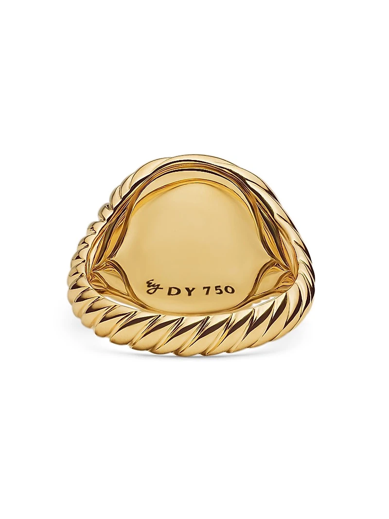 Sculpted Cable Pinky Ring 18K Yellow Gold