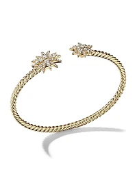 Starburst Cable Bracelet 18K Yellow Gold