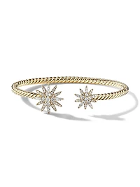 Starburst Cable Bracelet 18K Yellow Gold