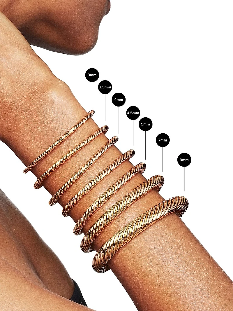 Starburst Cable Bracelet 18K Yellow Gold