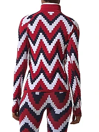 Perfect Zigzag Fleece Quarter-Zip Top