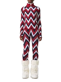 Perfect Zigzag Fleece Quarter-Zip Top