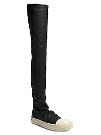 Leather Over-The-Knee Stocking Boots