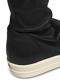 Leather Over-The-Knee Stocking Boots