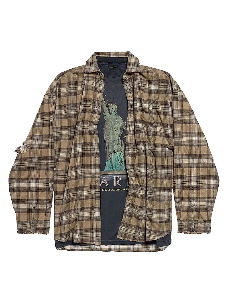 Paris Liberty Layered Oversized Shirt