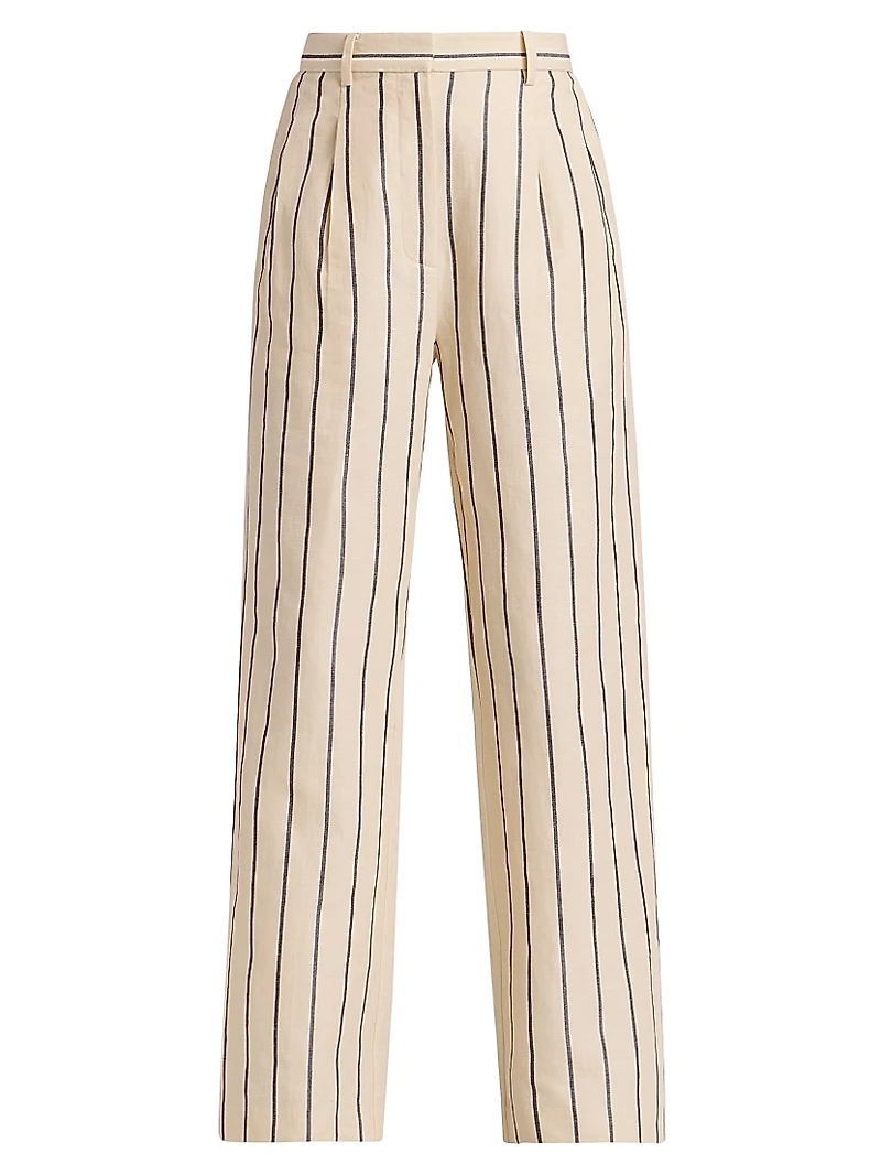 Jones Striped Straight-Leg Trousers