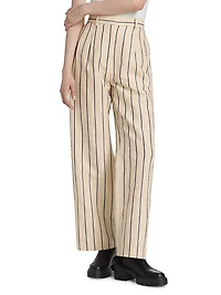Jones Striped Straight-Leg Trousers