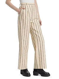 Jones Striped Straight-Leg Trousers