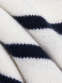 Frances Striped Cashmere Polo Sweater