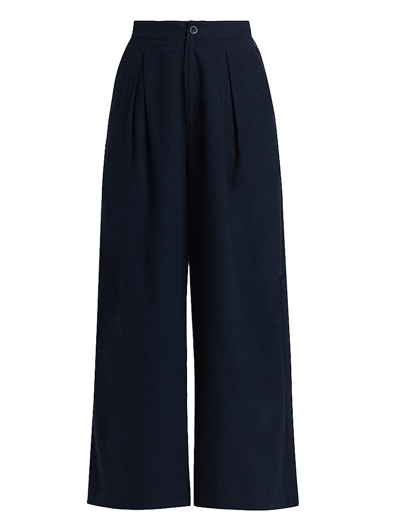 Silk Relaxed Cropped Trousers