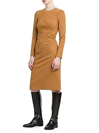 Seamed Stretch-Jersey Dress