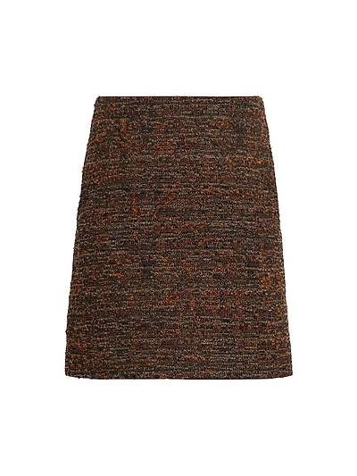 Bouclé Slim Miniskirt