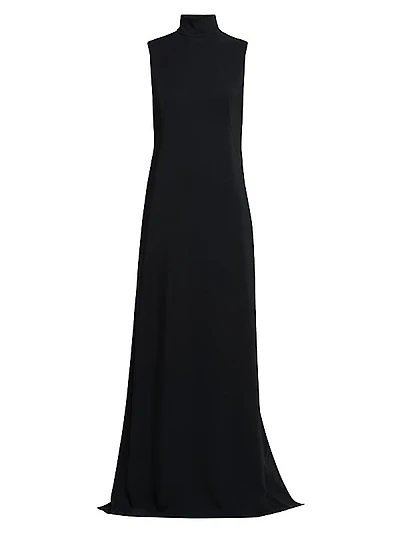 Matte Jersey & Satin Cut-Out Gown