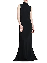 Matte Jersey & Satin Cut-Out Gown