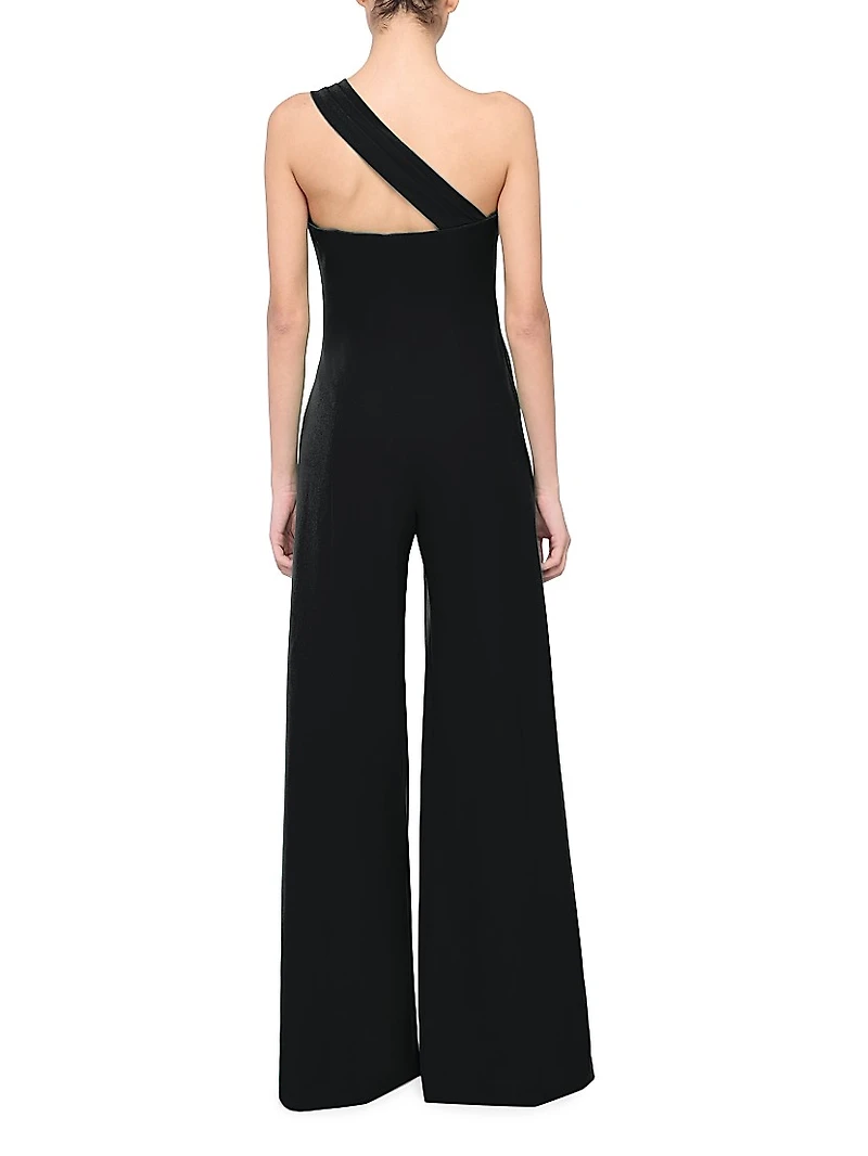 Crepe One-Shoulder Jumpsuit