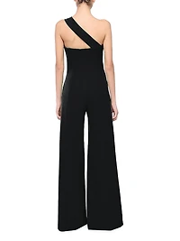 Crepe One-Shoulder Jumpsuit