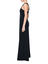 Crepe One-Shoulder Jumpsuit