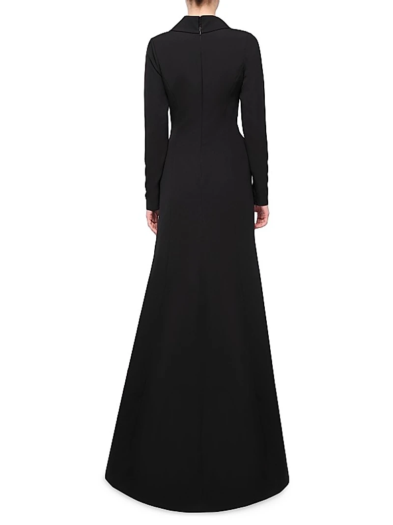 Draped Tuxedo Dress