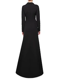 Draped Tuxedo Dress