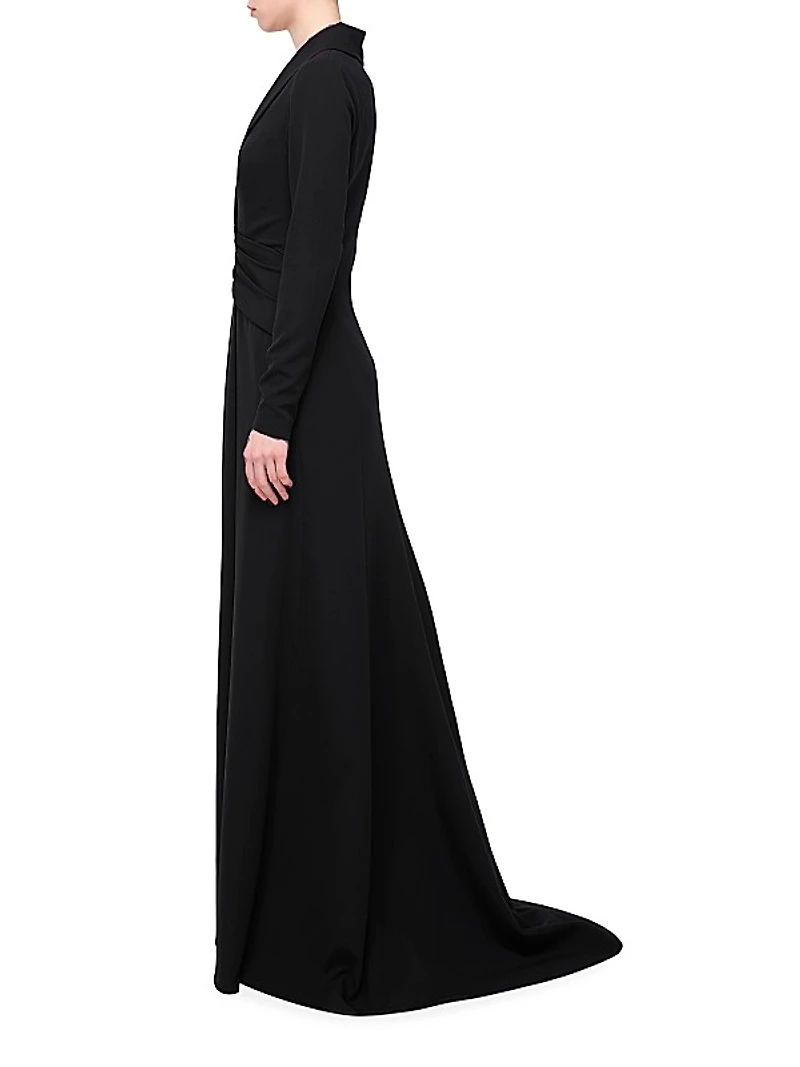 Draped Tuxedo Dress