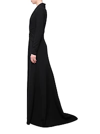 Draped Tuxedo Dress