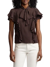 Malen Silk-Blend Satin Blouse