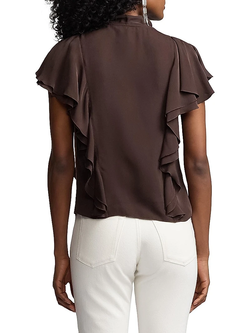 Malen Silk-Blend Satin Blouse
