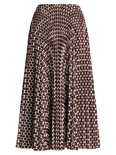 Trivelas Taffeta Pleated Skirt