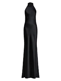 Chilton Satin Halter Gown