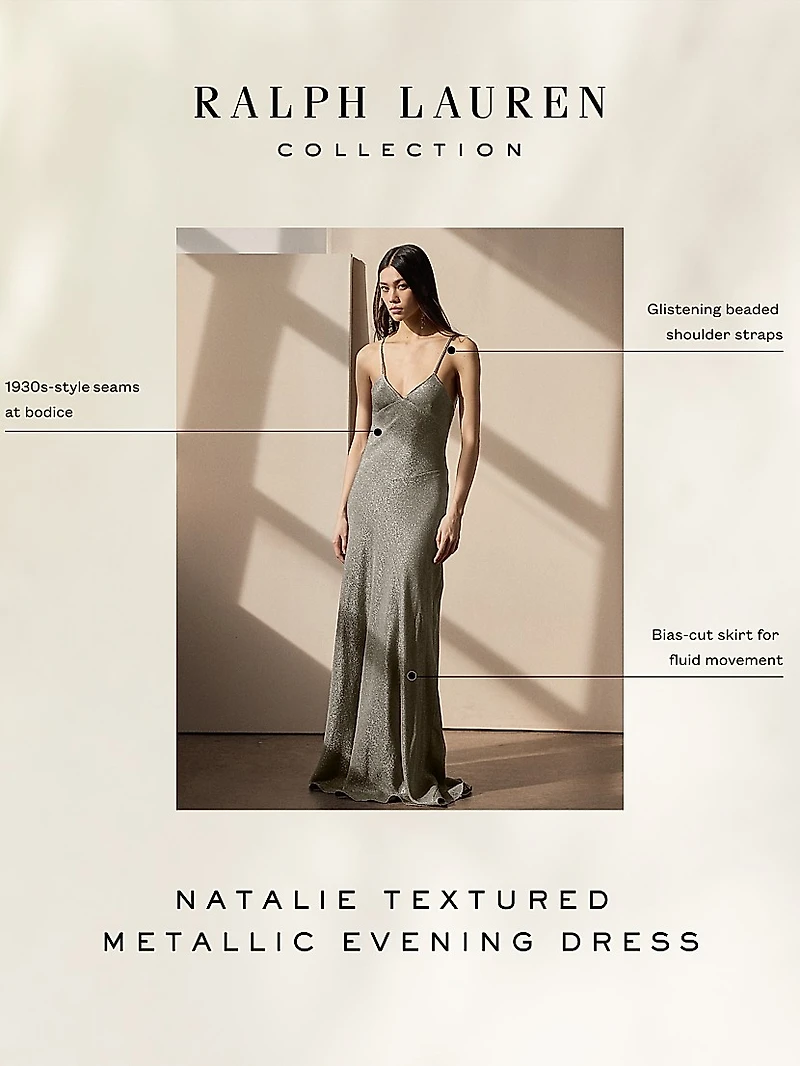 Natalie Silk-Blend Gown