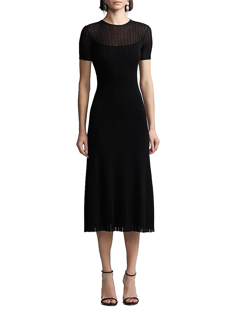 Sheer Chiffon Cocktail Dress