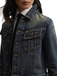 Rigby Cropped Denim Trucker Jacket