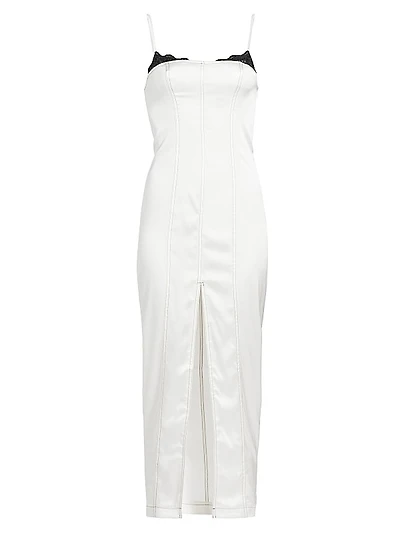 Silk & Lace Maxi Dress