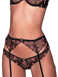 Rose Vine Embroidered Cheeky Panty