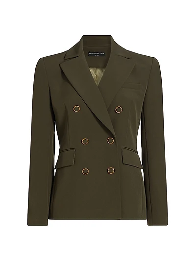 Arielle Crepe Double-Breasted Blazer