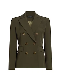 Arielle Crepe Double-Breasted Blazer